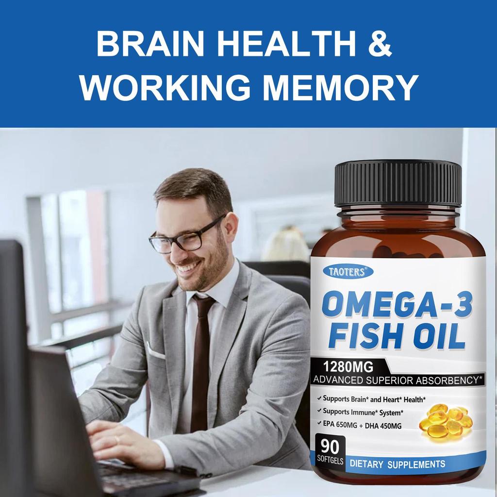 Integratore di olio di pesce Omega 3 con EPA (acido eicosapentaenoico) 650mg 90 capsule