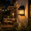 4PCS Solar Motion Sensor Wall Lights Outdoor Waterproof LED Garden Fence Patio Porch Balcony Warm White Security Lighting