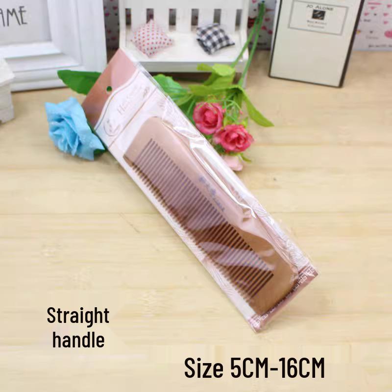 Natural Peach Wood Carved Anti-Static Comb for Women & Men, Ideal for Long Hair, Straight Teeth, Ancient Style, Massage.