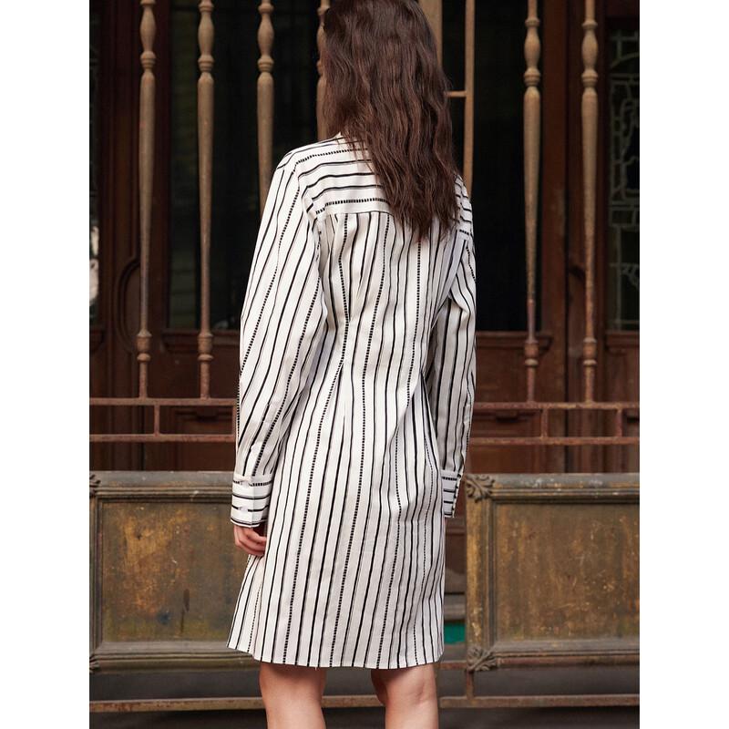ELLE French Striped Shirtdress