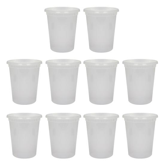 10Pcs Food Storage Containers with Lids Leak-proof Soup Containers BPA-Free Microwave Freezer Dishwasher Meal Prep Containers