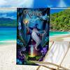 Custom Name Ultrasoft Beach Towel With Wizard Themeideal For Pool Camping Diving Perfect Travel Essential Vibrant Beach Towel