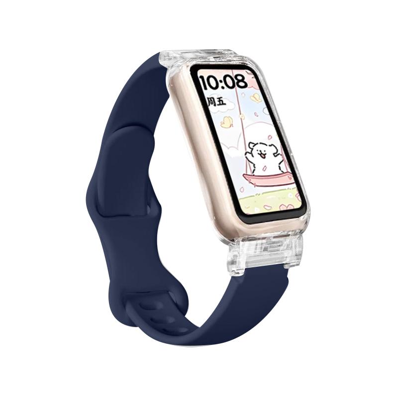 Transparente Hülle+Armband für Huawei Band 10/9/8 Zubehör Sport Silikonarmband pulseira correa für Huawei Band 10 9 NFC/8 NFC