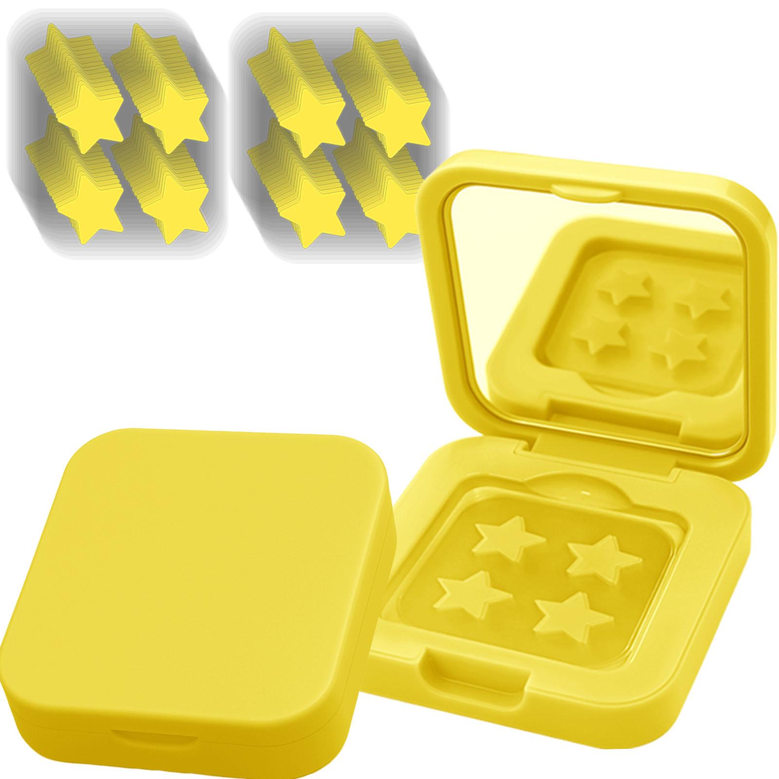 

60 sheets/box of 4 cute colored star decoration stickers - water-based gel acne cover stickers with makeup mirror