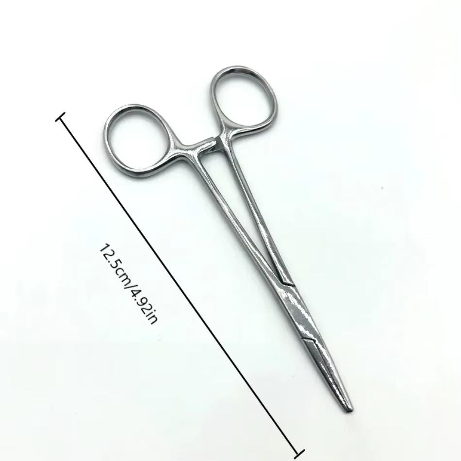 Stainless Steel Hemostatic Forceps Surgical Clips Straight Elbow Large Small Mosquito Clips Complete Set