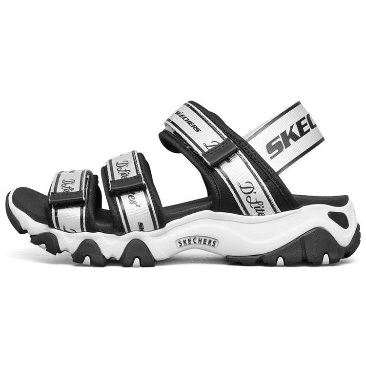 (WMNS) Skechers D Lites 2.0 Sandals Black White Women s 66666288-BKW EU 36
