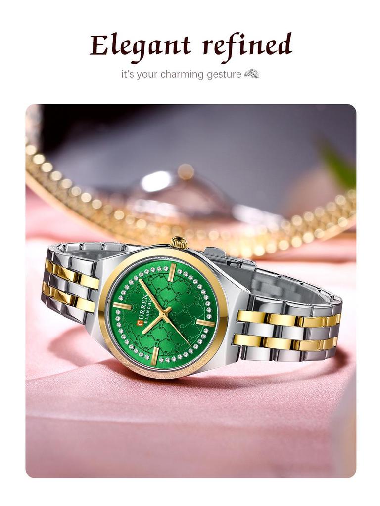 CURREN 9096 Women’s Waterproof Roman Quartz Wristwatch