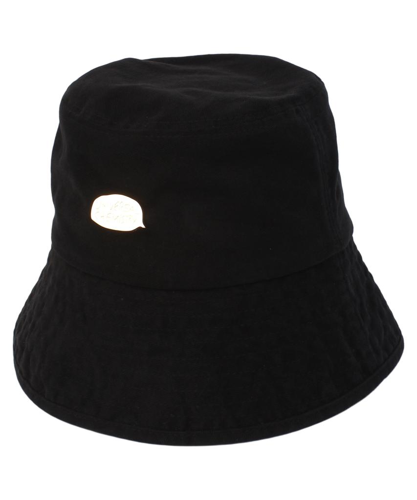 Washing Black Overfit Bucket Hat