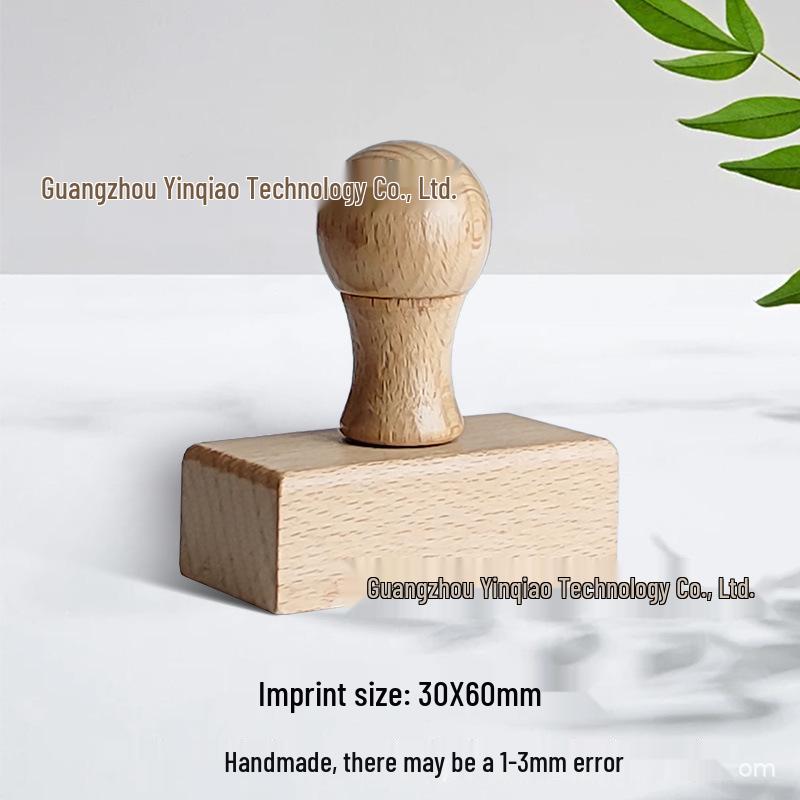 Custom DIY Wooden Rubber Stamp for Engraving and Journal Design