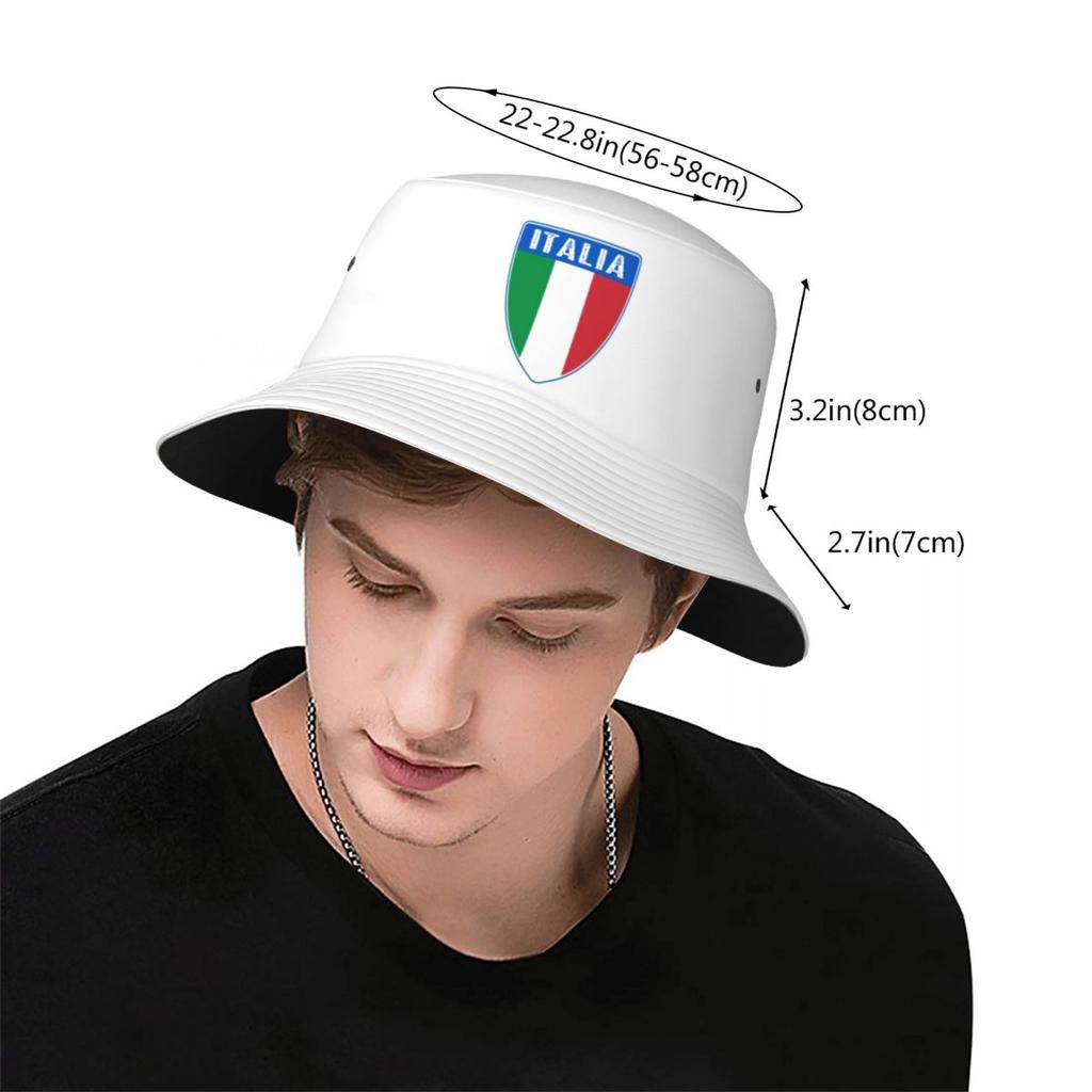 Woman Bucket Hats Italia Vocation Getaway Headwear Foldable Outdoor Sport Fishing Fisherman Hats Italy Italian Flag Bob Hat