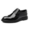 Leather Shoes Men's Glossy Brock Carved Youth Single Shoes Groom Wedding Shoes Wedding Leather Shoes 2025