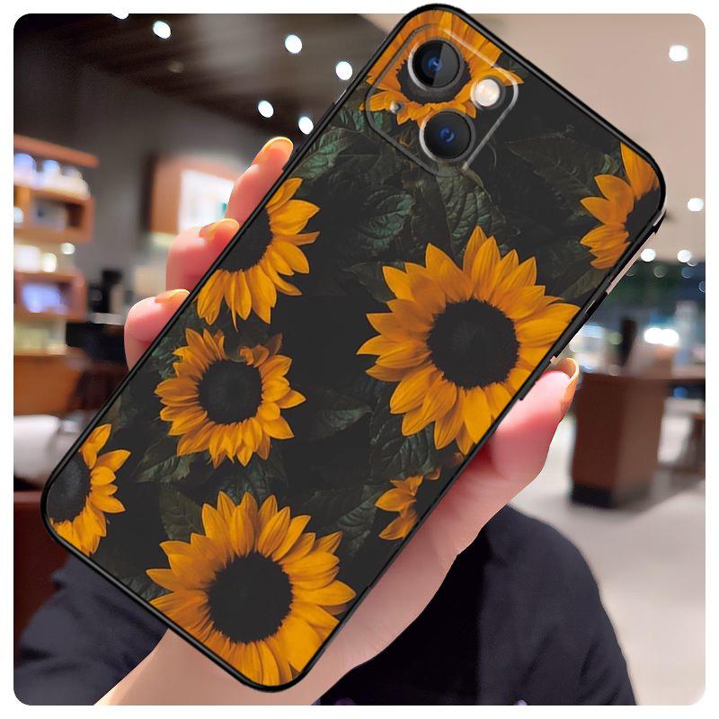 Sunny Sunflower Case For iPhone 15 Pro Max 14 13 12 11 16 17 Pro Max mini 15 16 Plus 16e 17 Air Phone Cover