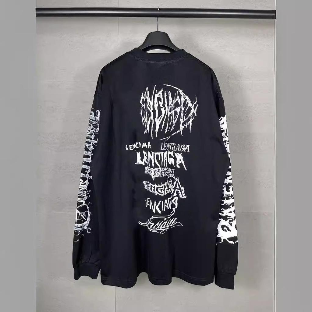 High Version Paris 2024 Dragon Year Sanskrit Logo Long-Sleeve T-Shirt