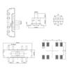 Mini 3-Position High-Temp Vertical SMD Toggle Switch MSS-23D18, 8-Pin