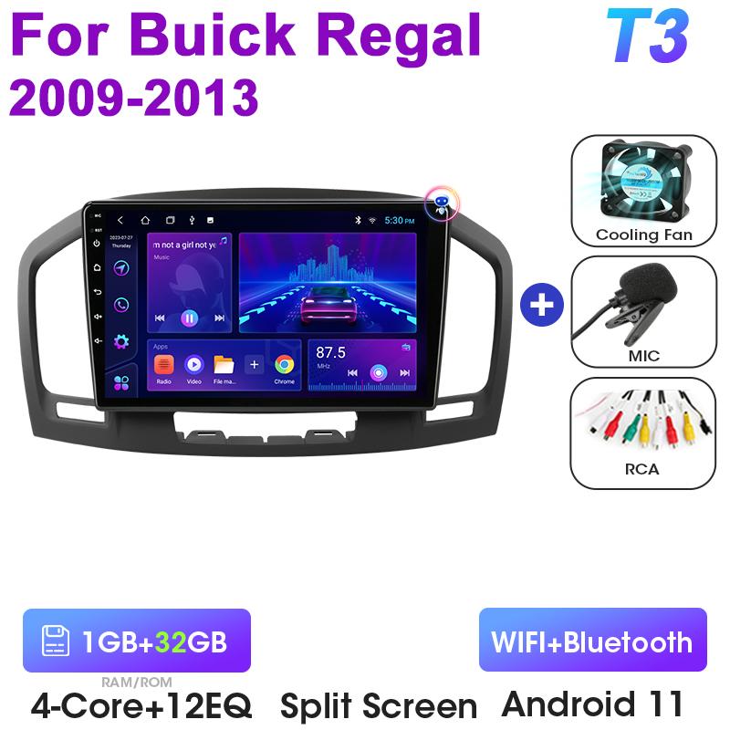 2 Din Android 12 Car Radio For Buick Regal For Opel Insignia 2009 - 2013 Multimedia Video Player GPS 4G Carplay Auto Stereo DVD