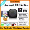 2025 Android 13.0 CarPlay Smart TV Streaming AI Box SM6115 8-Core Android Auto Wireless CarPlay Split Screen For OEM Car 4G LTE
