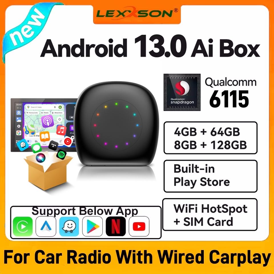 2025 Android 13.0 CarPlay Smart TV Streaming AI Box SM6115 8-Core Android Auto Wireless CarPlay Split Screen For OEM Car 4G LTE