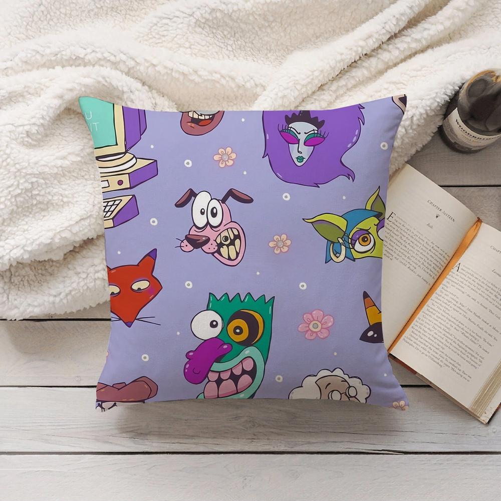 Housse de coussin C-Courage le C-Lâche-S Chien Décoration de Maison Housse de Coussin Convient Pour Chambre à Coucher Voiture Bureau Canapé