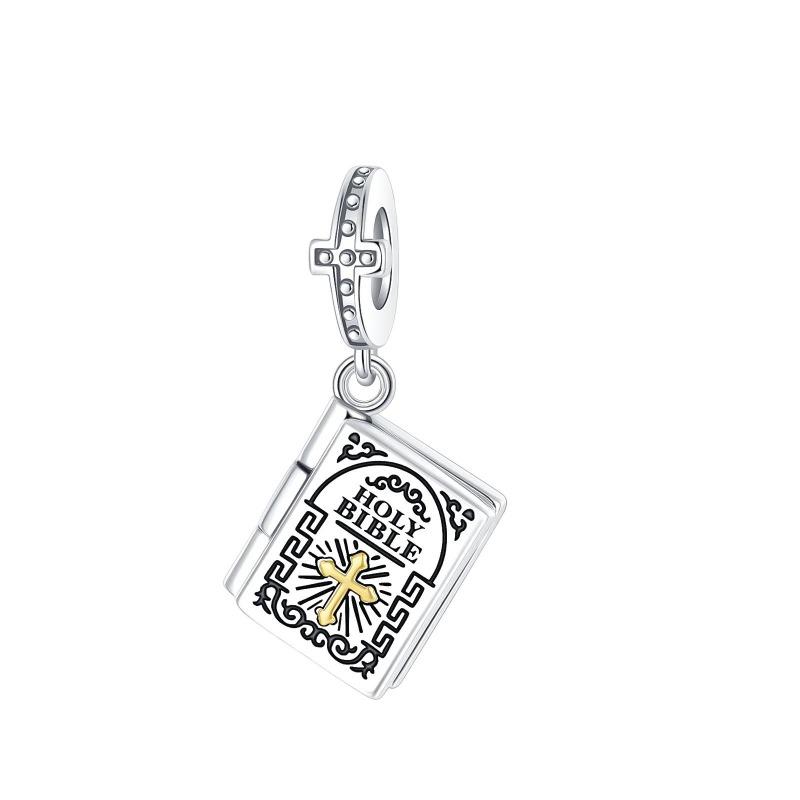 Original Copper Religion Charms Cross Holy Mother Ring Beads Pendants Fit Bracelet Necklace Diy Jewelry Gift
