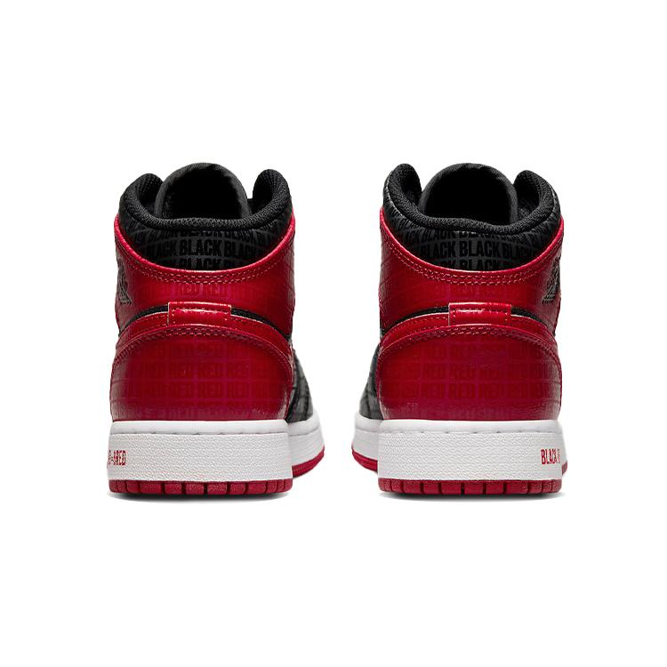 New Jordan 1 Mid Bred Text GS DM9650-001