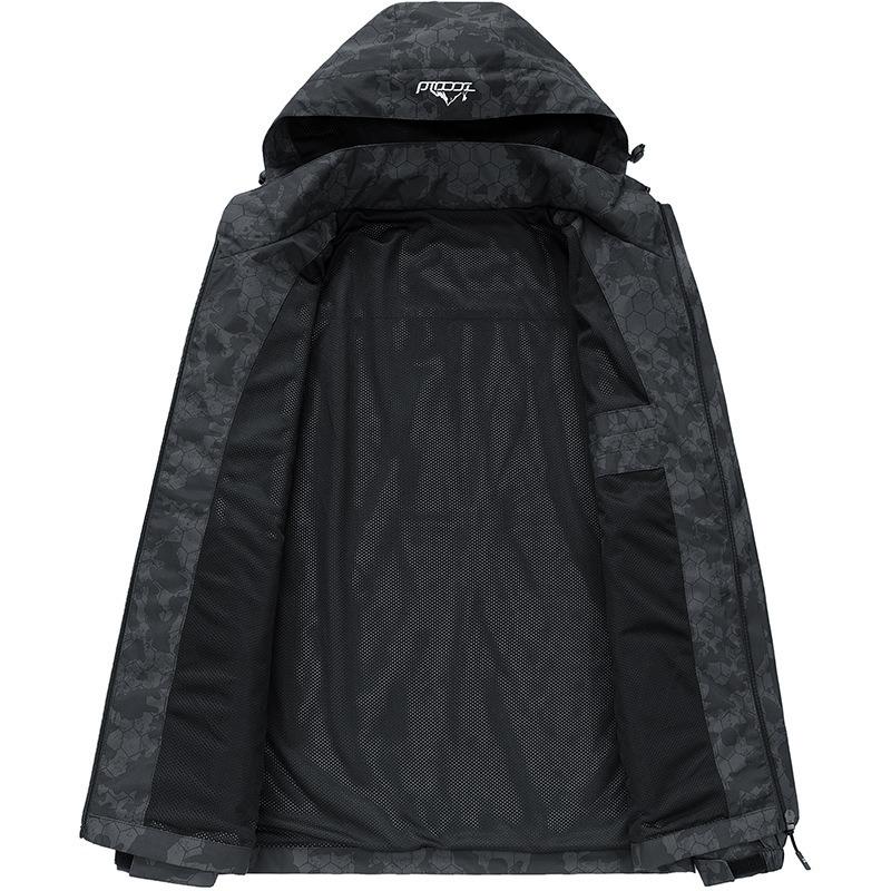 Men's Windproof Waterproof Camouflage Outdoor Jacket - Plus Size Spring/Autumn Fishing & Mountaineering Outerwear