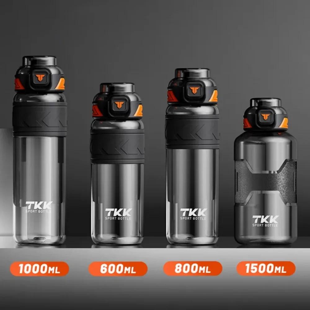 1pc 1000ml 1500ml High Quality Tritan Material Water Bottle with Straw Portable Durable Fitness Outdoor Sport Drinking Bottle