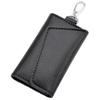 Real Leather Key Holder Men Women Keychain Organizer Waist Hanging Pouch Mini Purse Card Bag IC Card Wallet Housekeeper Key Case