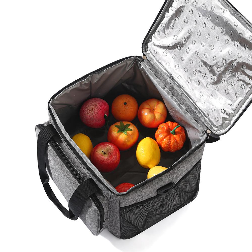 Large Capacity Thickened Aluminum Foil Insulated Bag for Outdoor Picnic and Takeaway, with Ice Pack Compatibility