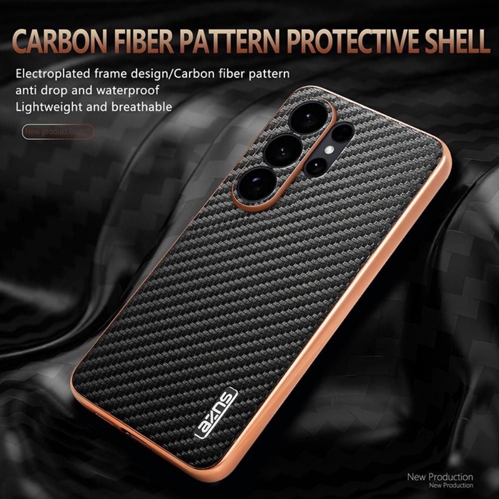 Matte Plating Carbon Fiber Cooling Breathable Armor Case Samsung S26 S22 Ultra S25 Edge S24 S23 Plus Ultra Thin Anti Drop Cover
