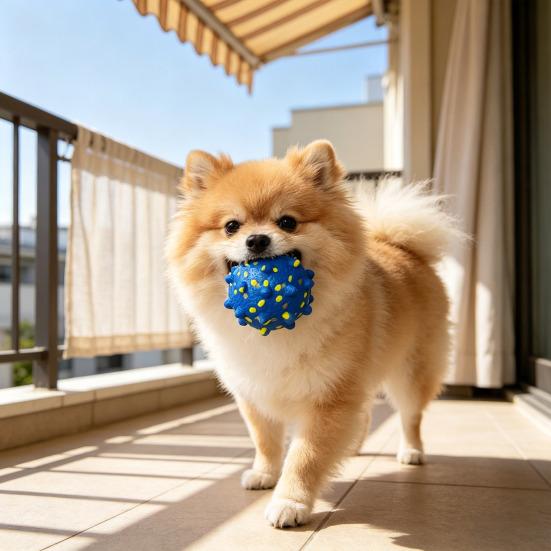 Stacheliger Hundeball Leiser Hundekauspielzeugball Welpen Zahnungsball Hundezahnreinigung Spielzeug für aggressive Kauer Kleine Mittlere Große Hunde
