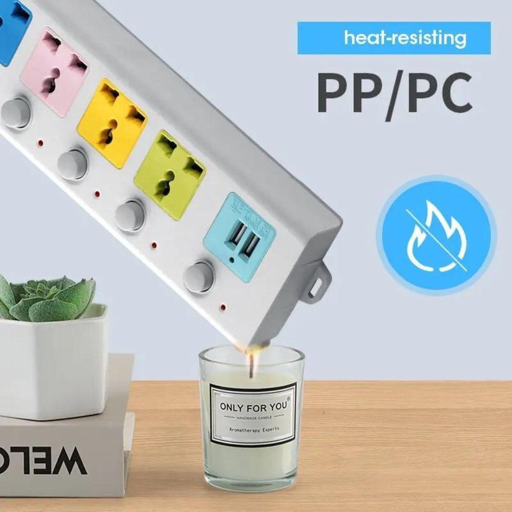 USB Charging Universal Power Strip Plastic Extension Socket New USB Power Strip Household Use