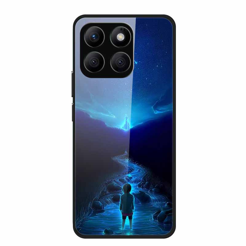 Glass Hard Back Cover For Honor X8C X8B X8 4G 5G Honor 400 Smart Phone Case Soft TPU Bumper Tempered Glass Case Coque Funda Capa