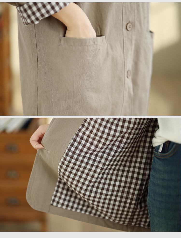 Women's Mid-Length Trench Coat - 2025 Autumn/Winter Korean Style, Casual & Versatile Literary Design