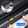 4PCS Car Door Sill Sticker 3D Carbon Fiber Protection Sticker For Chevrolet Silverado Impala Malibu Equinox Cruze Camaro Aveo