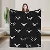 Eyelash Cartoon Eyelashes Blanket Fleece Autumn/Winter Multi-function Lightweight Thin Throw Blankets for Home Office Bedspreads