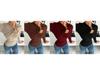 Women's Long-Sleeve Asymmetrical Draped T-Shirt with Metal Buckle for Autumn/Winter