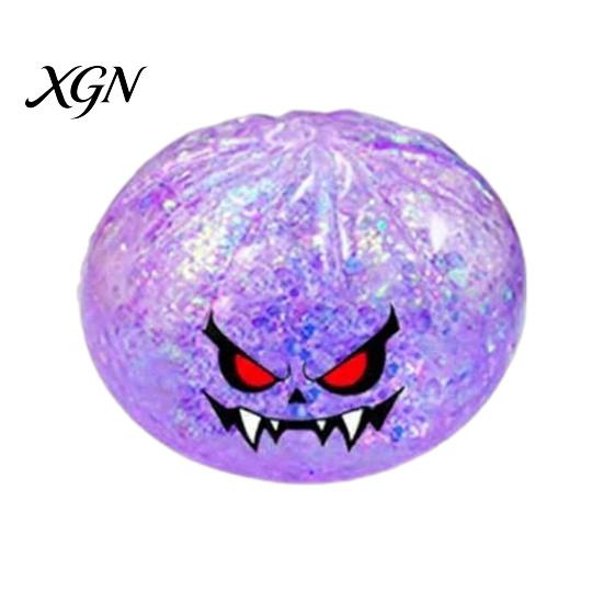 Soft TPR Decompression Cake Halloween Bun Squeeze Stress Ball, Slow Rising Toy with Steamer, Creative Gifts for Sensory Fidget Cute Ghost Faces,