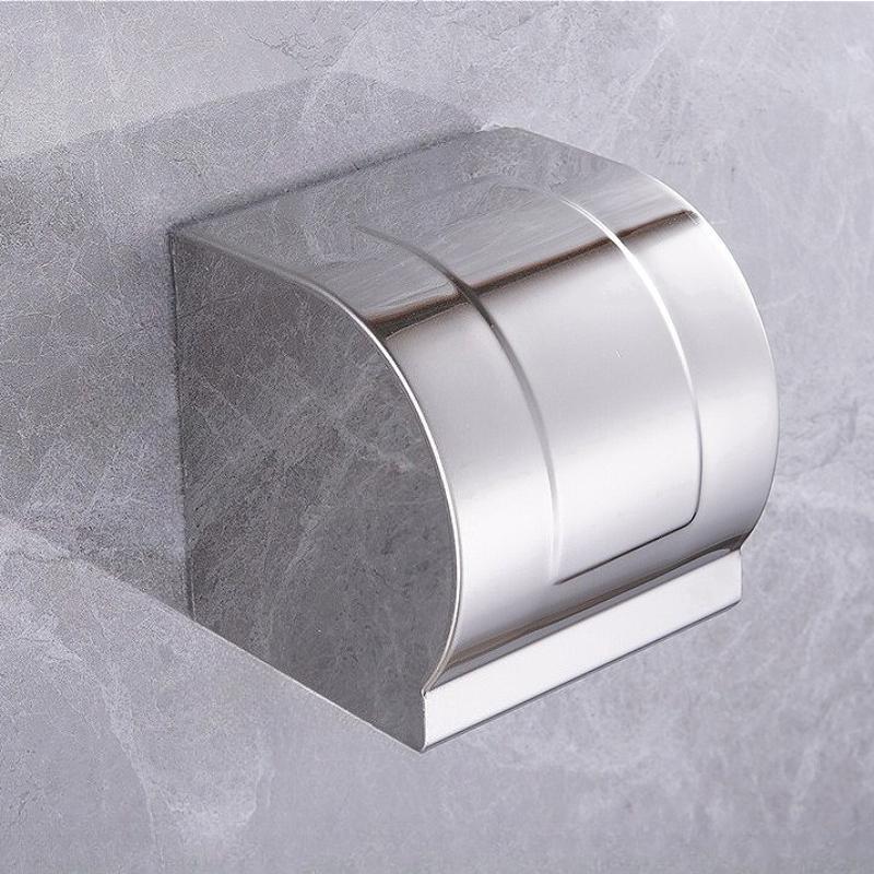 Toilet Paper Holder Stainless Steel Tissue Holder Toilet Waterproof Tissue Box Toilet Roll Paper Dispenser Toilet Accessories