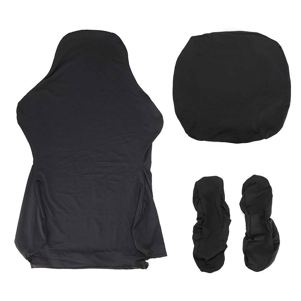 BTSKY Ergonomic Office Computer Gaming Chair Elastic Polyester Cover for Reclining Racing Durable and Black Slipcover, Removable, (No Chair)