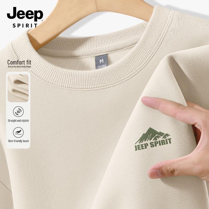

JEEP SPIRIT Men s 2025 Loose Fit Round Neck Sweatshirt 2XL