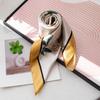 Elegant Floral Print Square Scarf Women 90x90cm Lightweight Silk-Like Accessory