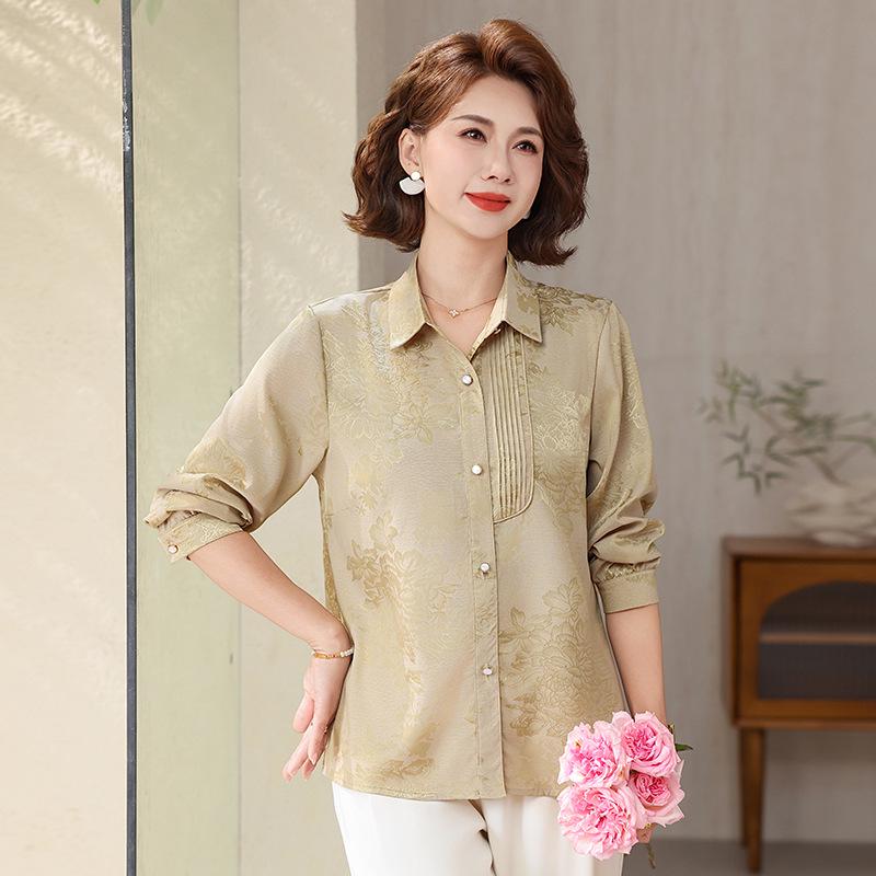 

Summer 2026 Women s Top: Versatile Three-Quarter Sleeve, Solid Color, Age-Defying, Perfect for Middle-Aged & Elderly. 3XL (weight 120-135 lbs) золотий