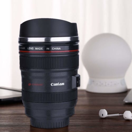 400ml Lens-Shaped Mug, Camera Lens Cup, Thermal Cup, Insulated Cup, Camera Lens SLR Cup, For Hot Water, Coffee, Juice, and More, Travel, Pickup, Offic