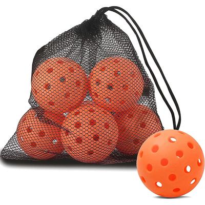 6er-Pack Pickleball-Bälle 40 Löcher Pickleballs für Sport im Freien und in der Halle Pickle Ball Set Strapazierfähiges Cricket-Set Netzbeutel