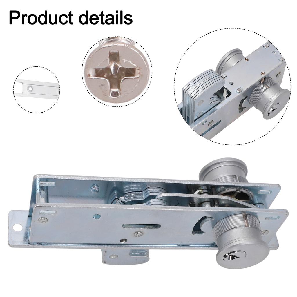 Commercial Spaces Extended Door Lock Storefront Security 176*25*39mm Compatible With 50-55mm Doors Heavy Duty Lock