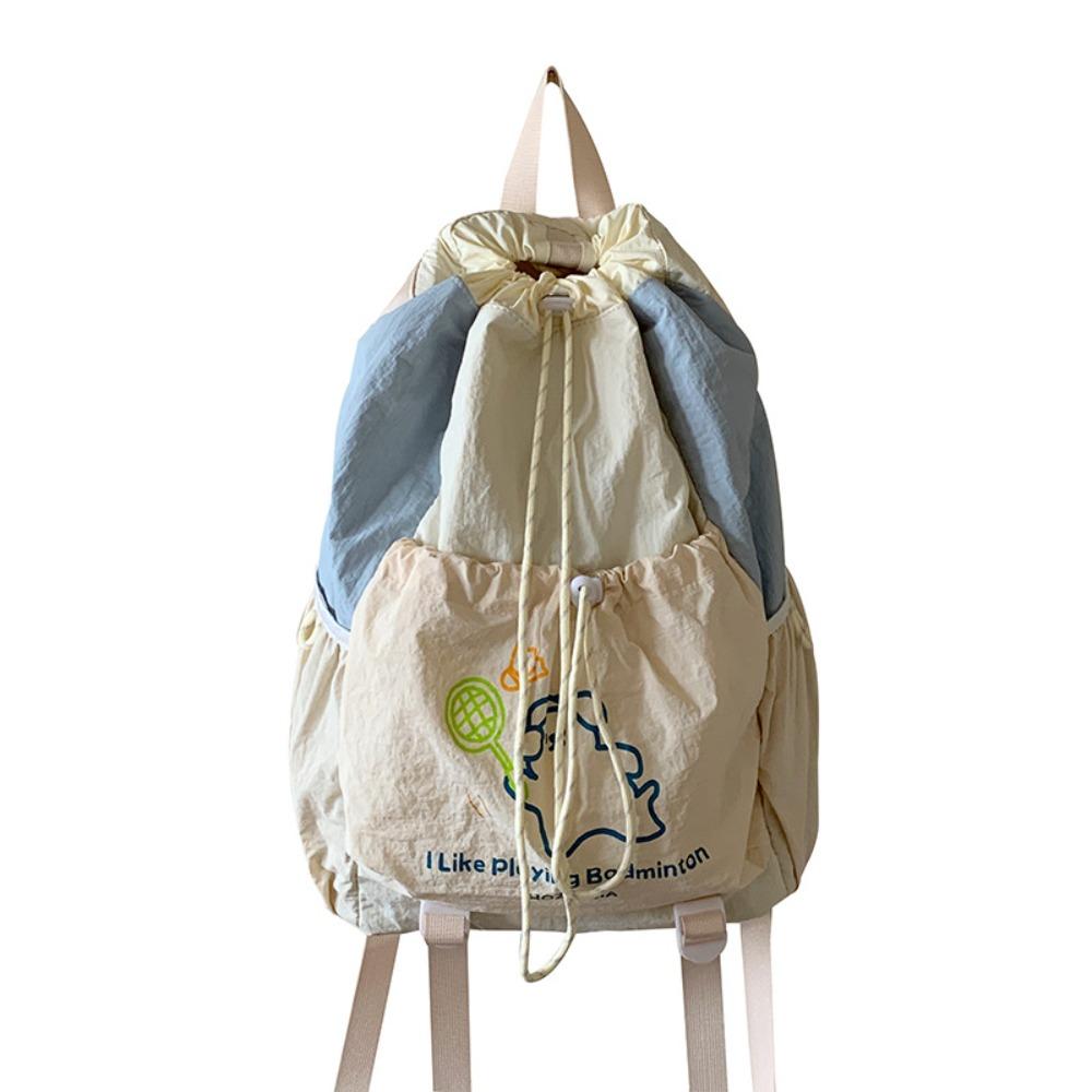 Large Capacity Fitness Shoulder Bag Cartoon Puppy Drawstring Fitness Bag  Women