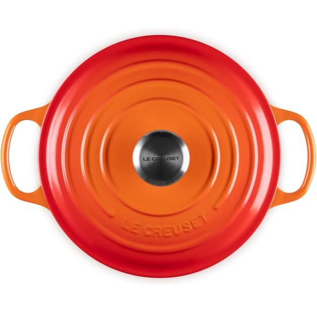 Чугунная жаровня Le Creuset Signature круглая 24 см красная 4,2 л (21177240902430)