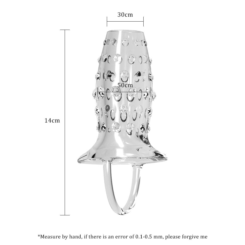 Männer Verzögerung Ejakulation Erwachsenenprodukte - Penishülle, Hodenring & Vergrößerungsdildo, Wiederverwendbares Kondom Sexspielzeug