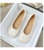 Split Toe Flat Shoes Woman Casual Tabi Ninja Flats Soft Leather Slip On Woman Trotters Moccasins Slippers Soft Bottom Loafers