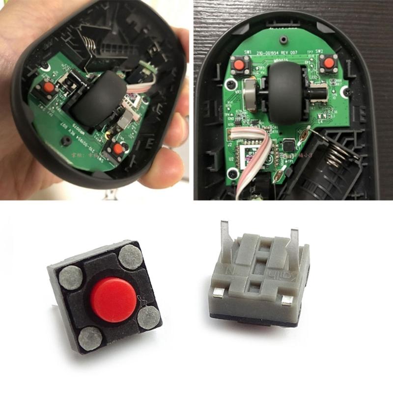 10Pieces Mouse Mute Microswitches 6x6x4.3mm Rectangle Mouse Switches Set For Noise Reduced Operating